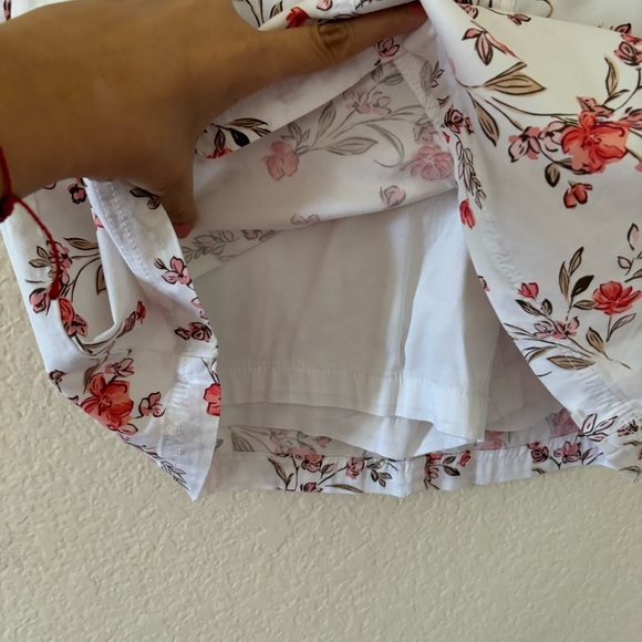 Karen Scott Skort Womens size 6 White Floral Cotton Stretch Casual Skirt - Picture 6 of 12